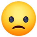 Visage légèrement mécontent - Facebook