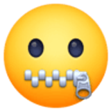 Visage avec bouche fermeture éclair - Facebook