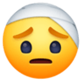 Visage avec bandage autour de la tête - Facebook