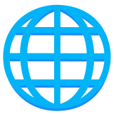 Globe avec méridiens - Noto Color Emoji