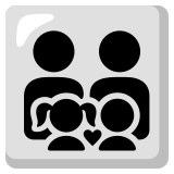 Famille : homme, homme, fille et garçon - Noto Color Emoji