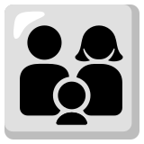 Famille : homme, femme et garçon - Noto Color Emoji