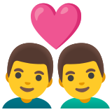 Couple avec cœur : homme et homme - Noto Color Emoji