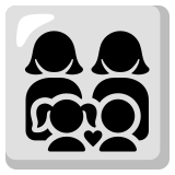 Famille : femme, femme, fille et garçon - Noto Color Emoji