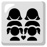 Famille : femme, femme, fille et fille - Noto Color Emoji