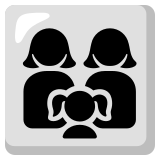 Famille : femme, femme et fille - Noto Color Emoji
