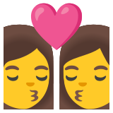 Bisou : femme et femme - Noto Color Emoji