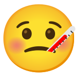 Visage avec thermomètre - Noto Color Emoji