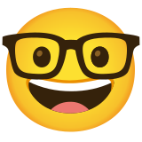 Visage de geek - Noto Color Emoji