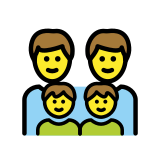 Famille : homme, homme, garçon et garçon - OpenMoji
