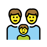 Famille : homme, homme et garçon - OpenMoji