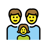 Famille : homme, homme et fille - OpenMoji