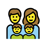 Famille : homme, femme, garçon et garçon - OpenMoji