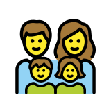Famille : homme, femme, fille et garçon - OpenMoji