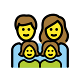 Famille : homme, femme, fille et fille - OpenMoji