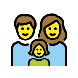 Famille : homme, femme et fille - OpenMoji