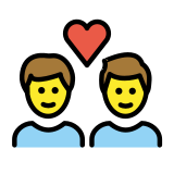 Couple avec cœur : homme et homme - OpenMoji