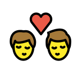 Bisou : homme et homme - OpenMoji