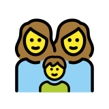 Famille : femme, femme et garçon - OpenMoji