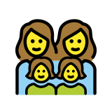 Famille : femme, femme, fille et fille - OpenMoji