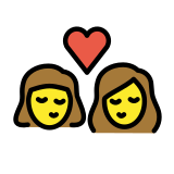 Bisou : femme et femme - OpenMoji