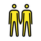 Deux hommes se tenant la main - OpenMoji