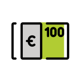 Billet en euros - OpenMoji