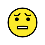 Visage angoissé - OpenMoji