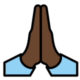 Mains en prière : peau foncée - OpenMoji