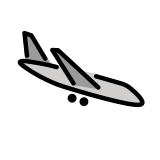 Avion à l’atterrissage - OpenMoji