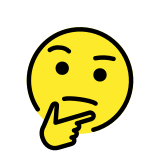 Visage en pleine réflexion - OpenMoji