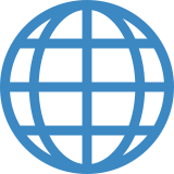 Globe avec méridiens - Twitter / X