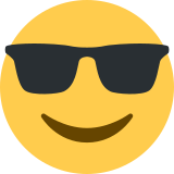 Visage avec lunettes de soleil - Twitter / X
