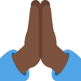 Mains en prière : peau foncée - Twitter / X