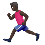 homme qui court : peau foncée