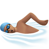 nageur : peau légèrement mate