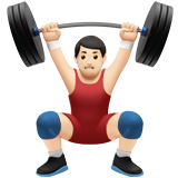 homme haltérophile : peau claire