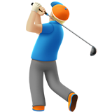 golfeur : peau moyennement claire