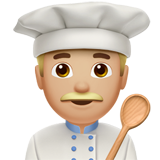 cuisinier : peau moyennement claire