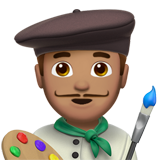 artiste homme : peau légèrement mate