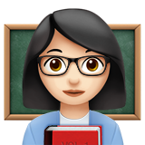 enseignante : peau claire