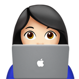 informaticienne : peau claire