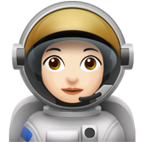 astronaute femme : peau claire