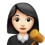 juge femme : peau claire