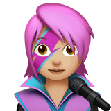 chanteuse : peau moyennement claire