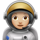 astronaute femme : peau moyennement claire