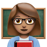 enseignante : peau légèrement mate