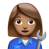 mécanicienne : peau légèrement mate