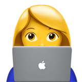 Emoji Femme avec ordinateur