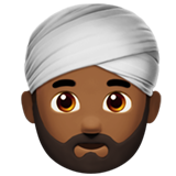 homme en turban : peau mate